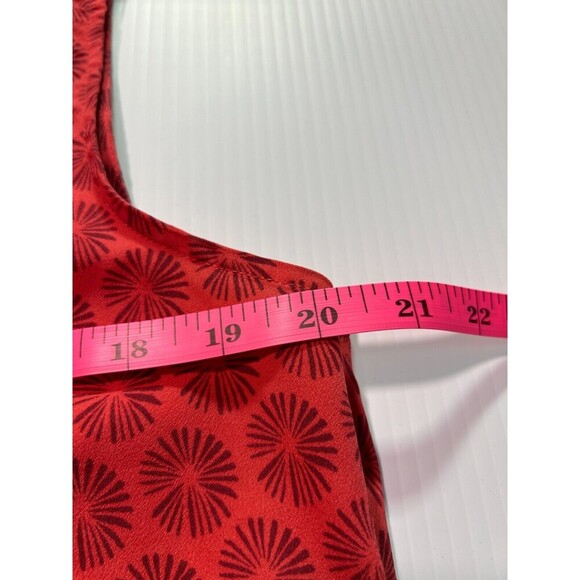 Banana Republic Asymmetrical Ruffle Size Large Womens Tank Top Blouse Coral - Picture 3 of 9